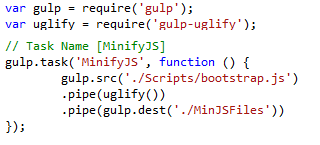 minify JavaScript file