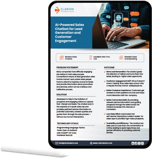 How Clarion Developed AI-Powered Sales Chatbot for Lead Generation