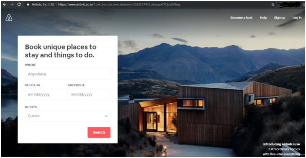 react js websites - Airbnb
