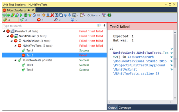 Unit Test Sessions