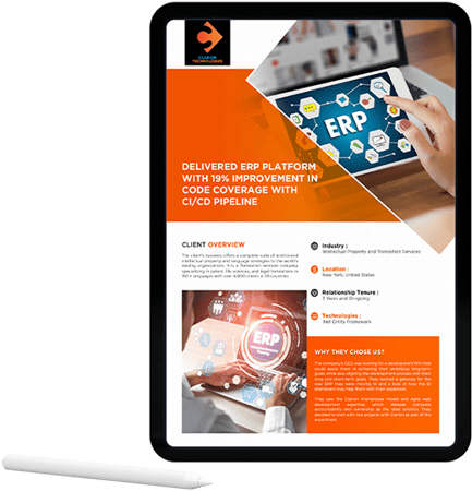  Delivered ERP Platform With 19% Improvement In Code Coverage With CI/CD Pipeline