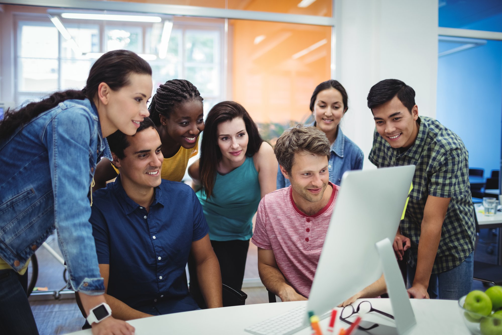group-business-executives-discussing-computer-their-d group-business-executives-discussing-computer-their-d