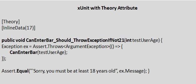 xUnit with Theory attribute