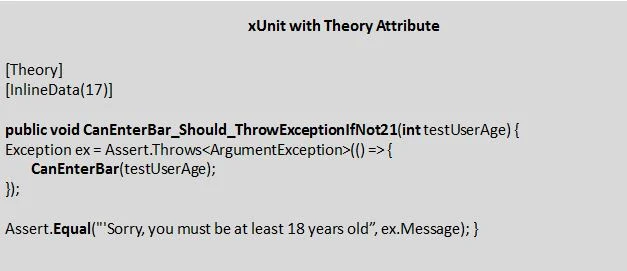 xUnit with Theory attribute