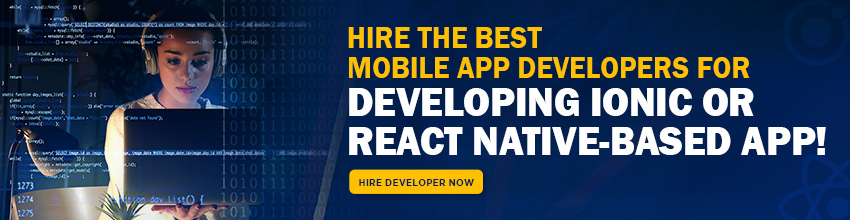Developing ionic or react native based application