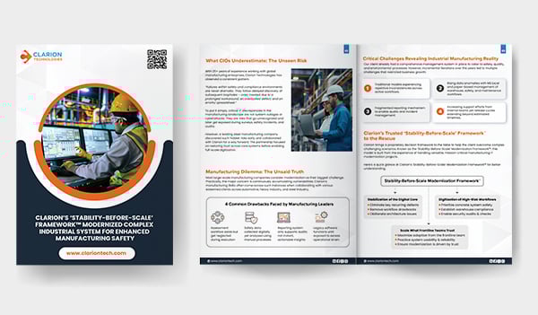 Clarion’s ‘Stability-Before-Scale’ Framework™ Modernized Complex Industrial System for Enhanced Manufacturing Safety